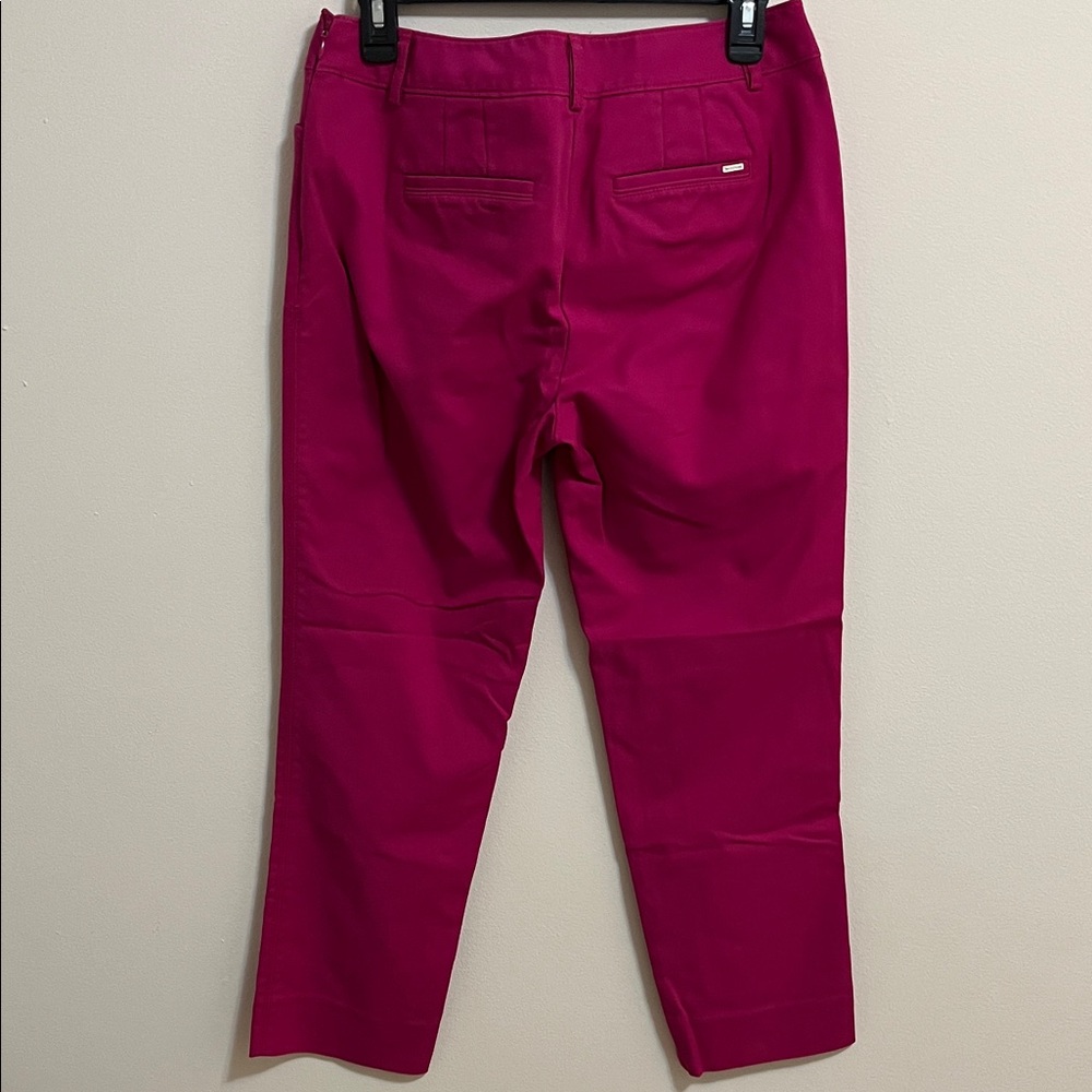 White House Black Market Perfect Form Ankle Pants 6R Fuchsia Classic Mid Rise - Picture 7 of 14